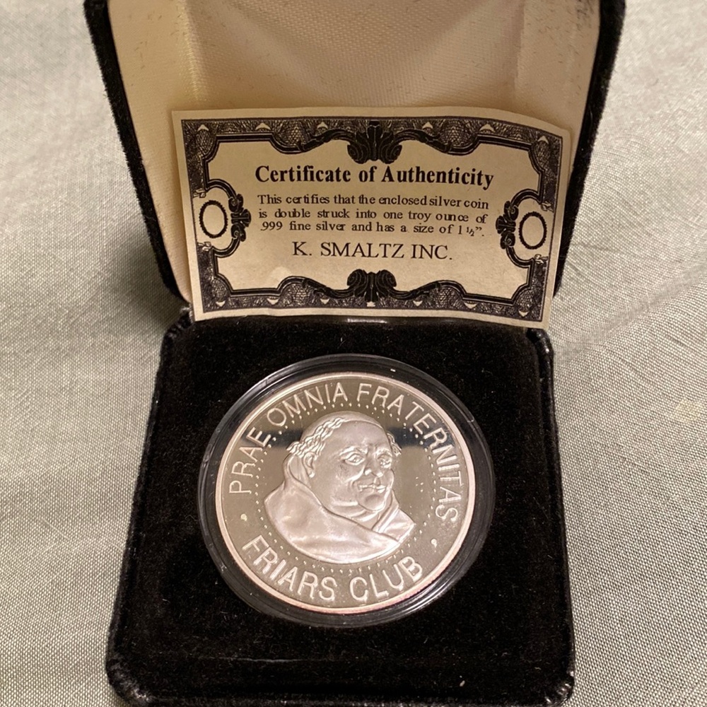 Friars club silver coin